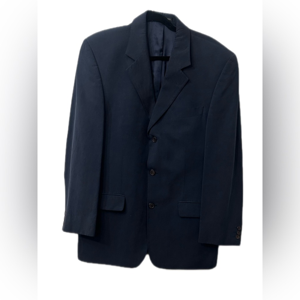 Vintage Pierre Balmain Men's Classic Navy Blue Blazer Size‎ 38R
